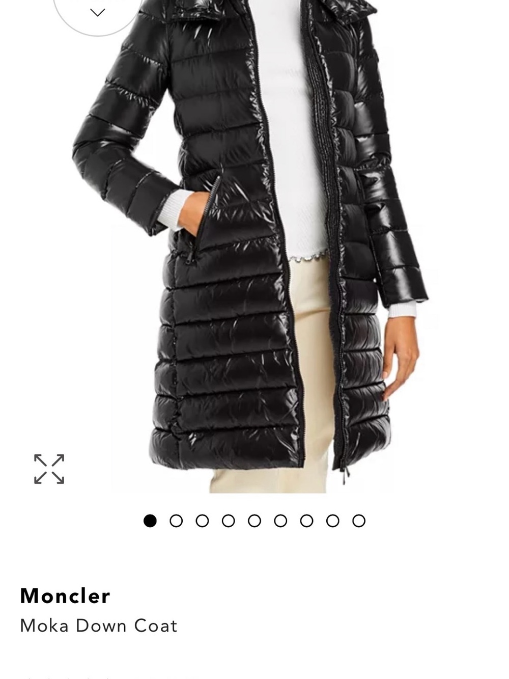 Moncler Black Long Down Puffer Coat Moka  size 3